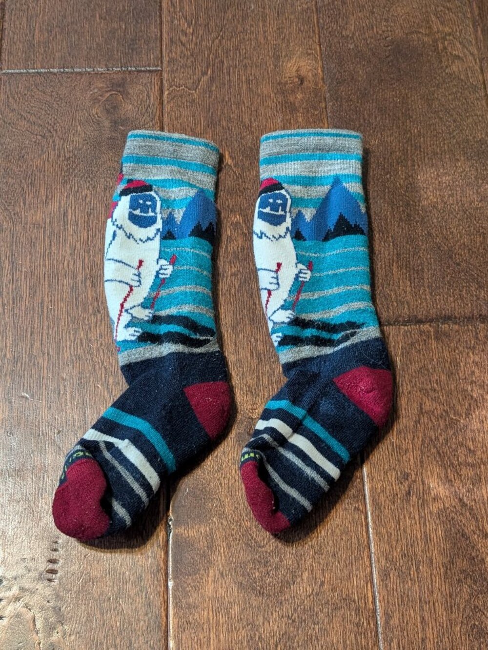 Smartwool Kids Skiing Yeti Novelty Wool Socks Sz Kids M